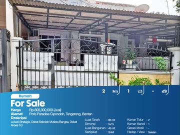 Rumah Poris Paradise Cipondoh, Tangerang, Banten