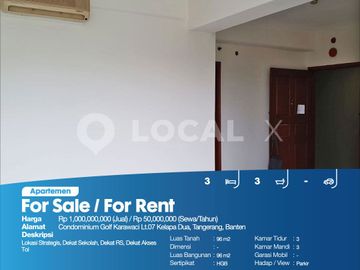 Apartemen Condominium Golf Karawaci Lt.07 Kelapa Dua, Tangerang, Banten