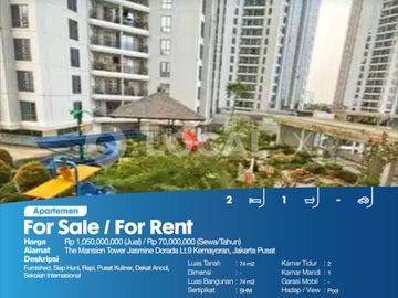 Apartemen The Mansion Tower Jasmine Dorada Lt.9 Kemayoran, Jakarta Pusat