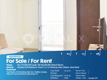 Apartemen Mustika Golf Residence Tower C Lt.10 Cikarang Utara, Bekasi, Jawa Barat