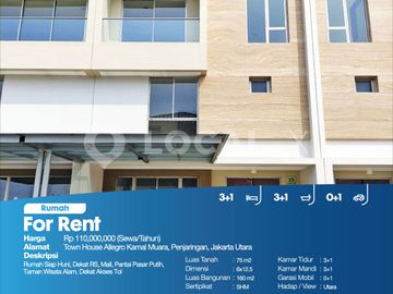 Rumah Town House Allegro Kamal Muara, Penjaringan, Jakarta Utara