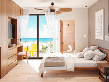 Vista al mar y administración Condo Hotelera - Sólo siéntate y disfruta de los rendimientos de tu inversión.