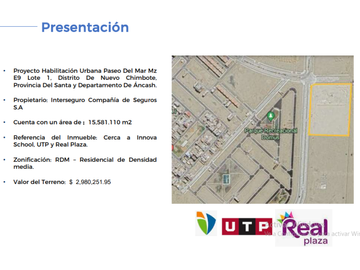 VENTA DE TERRENO EN NUEVO CHIMBOTE E9 LOTE 1