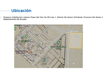 VENTA DE TERRENO EN NUEVO CHIMBOTE E9 LOTE 1
