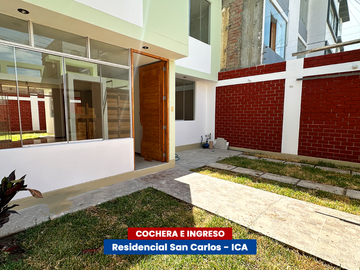 CASA CERCA A PARQUE - RESIDENCIAL SAN CARLOS (ICA)