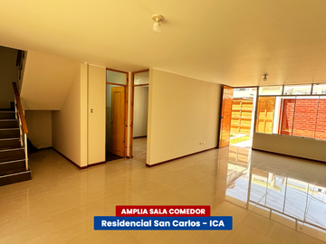 CASA CERCA A PARQUE - RESIDENCIAL SAN CARLOS (ICA)