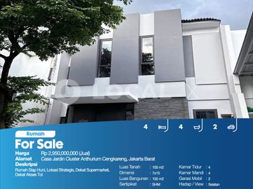Rumah Casa Jardin Cluster Anthurium Cengkareng, Jakarta Barat