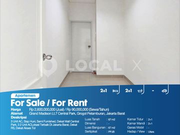 Apartemen Grand Madison Lt.7 Central Park, Grogol Petamburan, Jakarta Barat