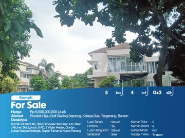 Rumah Pondok Hijau Golf Gading Serpong, Kelapa Dua, Tangerang, Banten