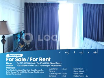 Apartemen Puri Mansion Tower C Lt.37 Kembangan, Jakarta Barat