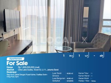 Apartemen Citra Lake Suites, Tower B, Lt.11, Jakarta Barat