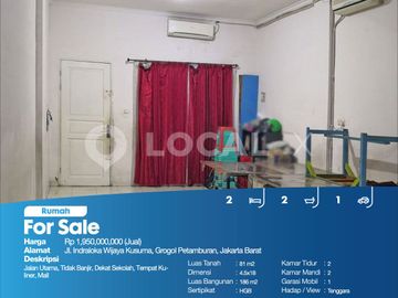 Rumah Jl. Indraloka Wijaya Kusuma, Grogol Petamburan, Jakarta Barat