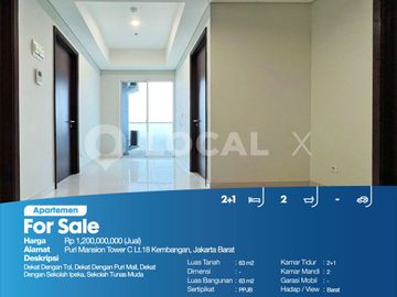 Apartemen Puri Mansion Tower C Lt.18 Kembangan, Jakarta Barat
