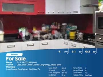 Rumah Casa Jardin Cluster Dianella Cengkareng, Jakarta Barat