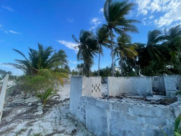Terreno en venta frente a la playa en San crisanto Yucatán