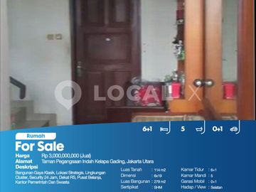 Rumah Taman Pegangsaan Indah Kelapa Gading, Jakarta Utara