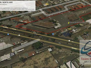 LOTE COMERCIAL CON AMPLISIMO USO DE SUELO SOBRE AV. PROL. DIVISION DEL NORTE VENDO 6,939 M2 CON DOS FRENTES