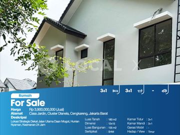 Rumah Casa Jardin, Cluster Dianela, Cengkareng, Jakarta Barat