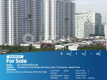 Apartemen The Mansion Tower Bougenville Gloria Lantai 17 Kemayoran, Jakarta Pusat