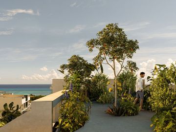 Penthouse con vista al mar desde rooftop en venta, Centro, Playa del Carmen