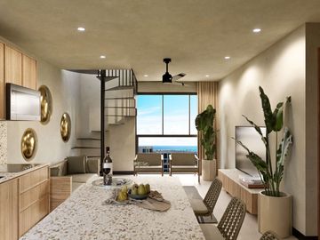 Penthouse con vista al mar desde rooftop en venta, Centro, Playa del Carmen