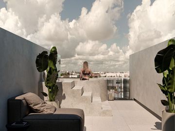 Estudio en penthouse a pocos metros del mar, en venta, Centro, Playa del Carmen