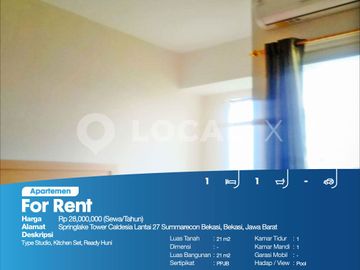 Apartemen Springlake Tower Caldesia Lantai 27 Summarecon Bekasi, Bekasi, Jawa Barat