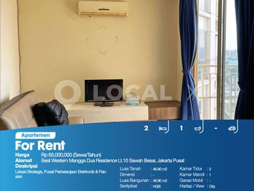 Apartemen Best Western Mangga Dua Residence Lt.10 Sawah Besar, Jakarta Pusat