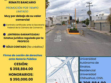 ¡ÚNICA OPORTUNIDAD! EN RESIDENCIAL UNIVERSIDAD, PRECIO MUY POR DEBAJO DE SU VALOR COMERCIAL