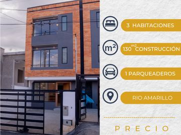 Casa de 3 habitaciones en el sector Rio Amarillo