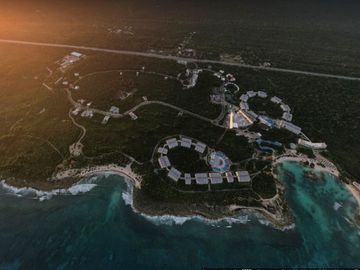 Terreno para desarrollador, 1,000 m2, a la venta en residencial con acceso al mar, en Sirenis, Akumal, Tulum