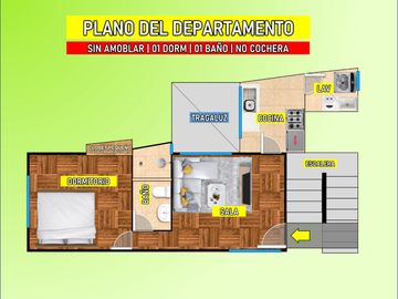 ALQUILO SIN AMOBLAR 58m2 S/.1,900 2x1 - 01 DORM | 01 BAÑO 28 DE JULIO - MIRAFLORES