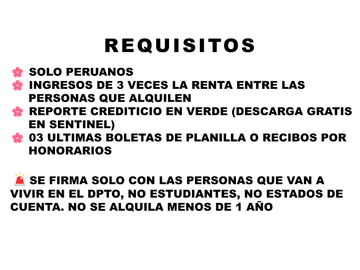 ALQUILO SIN AMOBLAR 58m2 S/.1,900 2x1 - 01 DORM | 01 BAÑO 28 DE JULIO - MIRAFLORES