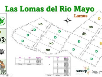 LOTES DE CASI MEDIA HECTAREA EN LAMAS