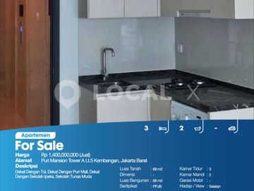 Apartemen Puri Mansion Tower A Lt.5 Kembangan, Jakarta Barat