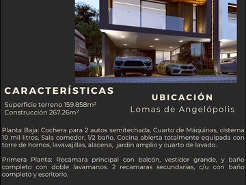CASA EN VENTA!! HUAMANTLA 43  LOMAS DE ANGELOPOLIS