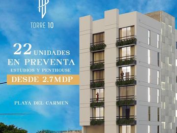 TORRE 10 ESTUDIOS EXCLUSIVOS CON VISTAS AL MAR DESDE EL SEGUNDO NIVEL Y A UNA CUADRA DE LA QUINTA AVENIDA
