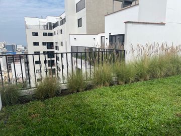 VENDO LINDO DUPLEX DE ESTRENO 1DORM CON JARDIN Y TERRAZA MAS AREA SOCIAL TERRAZA, PISICINAA, BBQ Y BAR EN MIRAFLORESS