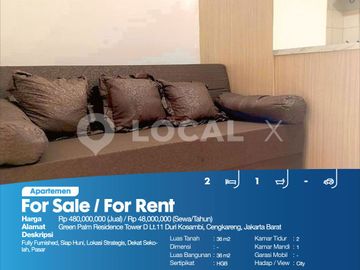 Apartemen Green Palm Residence Tower D Lt.11 Duri Kosambi, Cengkareng, Jakarta Barat