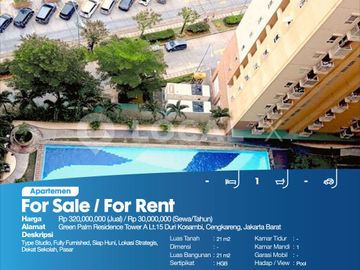 Apartemen Green Palm Residence Tower A Lt.15 Duri Kosambi, Cengkareng, Jakarta Barat
