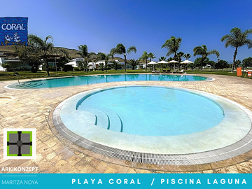 LOTE PRIMERA FILA FRENTE A LAGUNA PLAYA CORAL