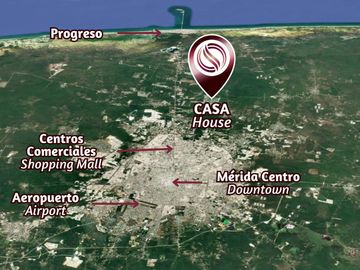 Casa con alberca privada y vista al campo de golf, en venta, Zona Norte, Merida