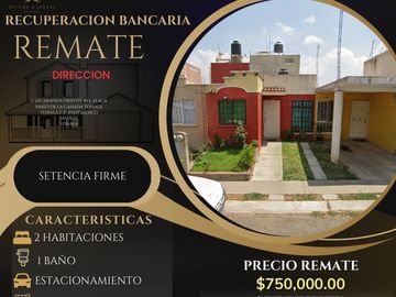 ENTREGA RAPIDA REMATE BANCARIO DE CASA EN PASEO DE LA CAÑADA EN TONALA SOLO RECURSO PROPIO ADQUIERELA POR UN PRECIO DEBAJO DEL MERCADO SK15