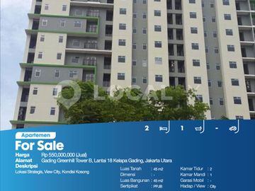 Apartemen Gading Greenhill Tower B, Lantai 18 Kelapa Gading, Jakarta Utara