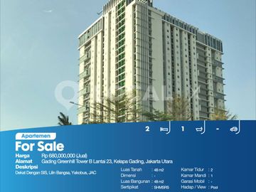 Apartemen Gading Greenhill Tower B Lantai 23, Kelapa Gading, Jakarta Utara