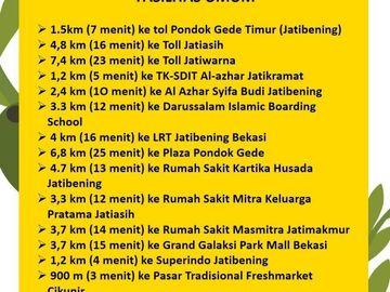 Rumah Alf Jatibening Pondokgede Dekat Tol + Stasiun LRT, Baru Mewah Murah di Kota Bekasi Jual Dijual