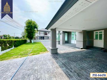 Single house for sale, Nusasiri City Rama 2 with swimming pool, Bang Nam Chuet, Samut Sakhon
