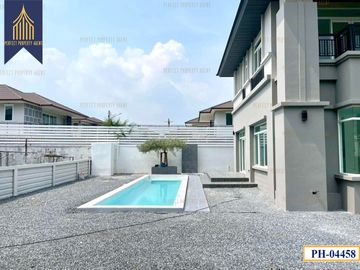 Single house for sale, Nusasiri City Rama 2 with swimming pool, Bang Nam Chuet, Samut Sakhon