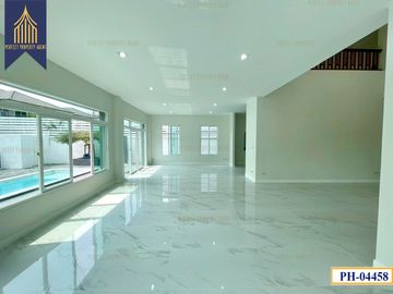 Single house for sale, Nusasiri City Rama 2 with swimming pool, Bang Nam Chuet, Samut Sakhon