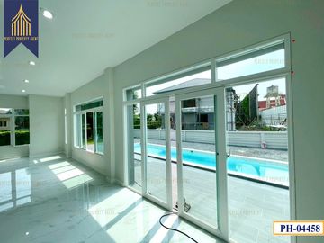 Single house for sale, Nusasiri City Rama 2 with swimming pool, Bang Nam Chuet, Samut Sakhon